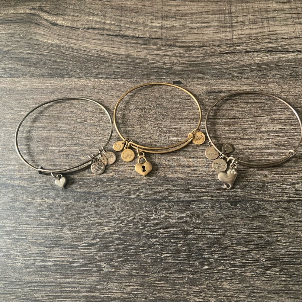 Alex and Ani Bracelet Hearts Set
